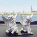 2 conjunto de figuras de estátua de anjo pequeno